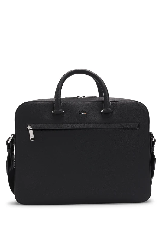 BOSS Mens Ray S doc case N. Faux leather document case with tricolour stripes Size One Size