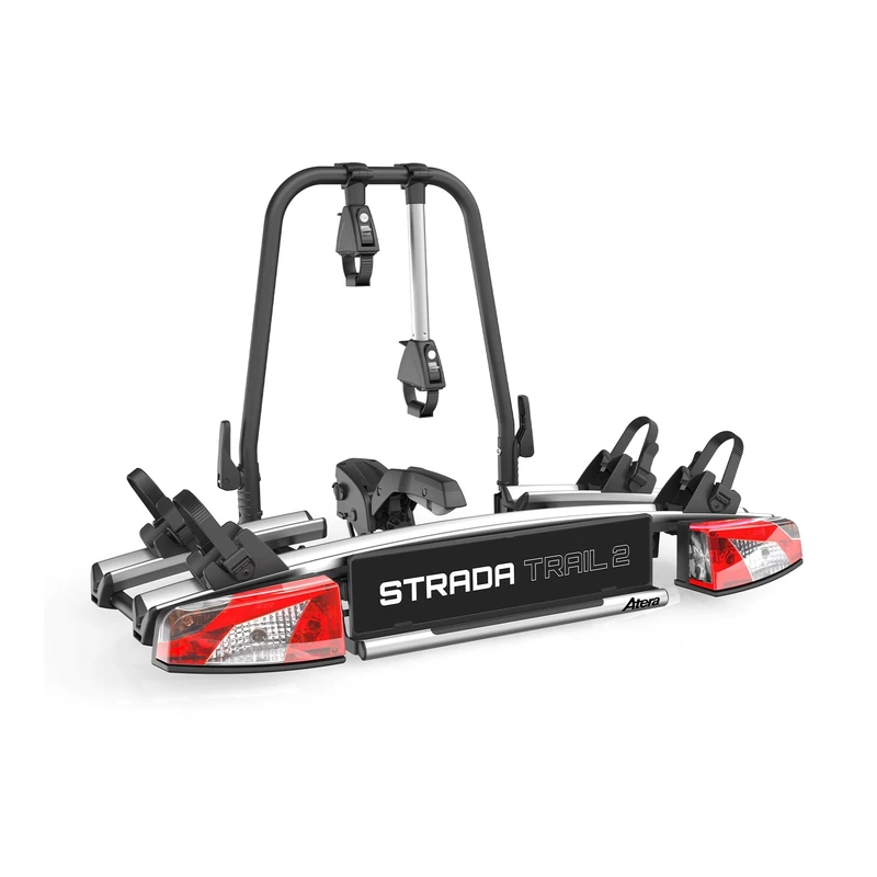Atera 022790 Car bike carrier Strada Trail 2, car towbar carrier with rear lights - for 2 bikes or e-bike