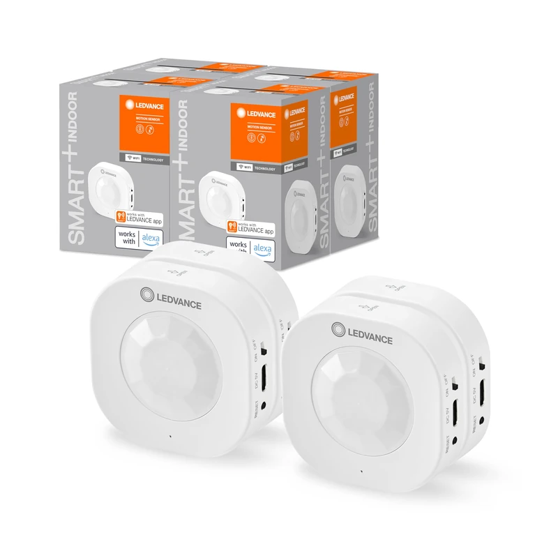 LEDVANCE SMART+ Sensor with WiFi Technology, Wireless smart Motion Detector, Notification on Motion, Activates smart Devices and Scenes, 4-Pack