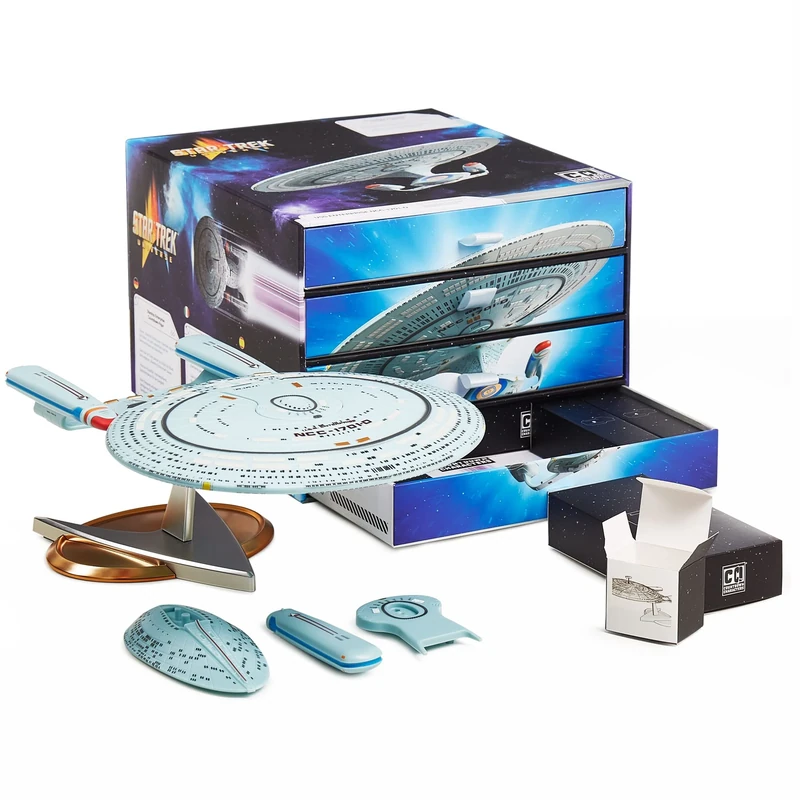 CC Countdown Characters 2024 Star Trek USS Enterprise Collectible Figure - Official Star Trek Merchandise - Buildable Advent Calendar Statue