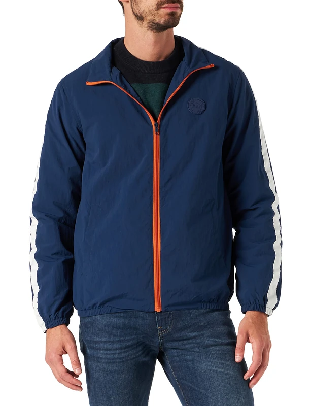 Merc of London Men's Dowell Light Jacket, Dark Blue, Small