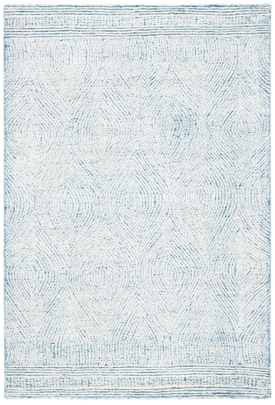 Safavieh Contemporary Rug for Living Room, Dining Room, Bedroom - Abstract Collection, Short Pile, in Black and Ivory, 69 X 122 cm