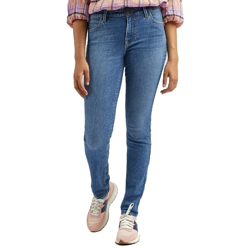 Lee Women's Scarlett High Jeans, Feels Like Indigo, 34W / 33L