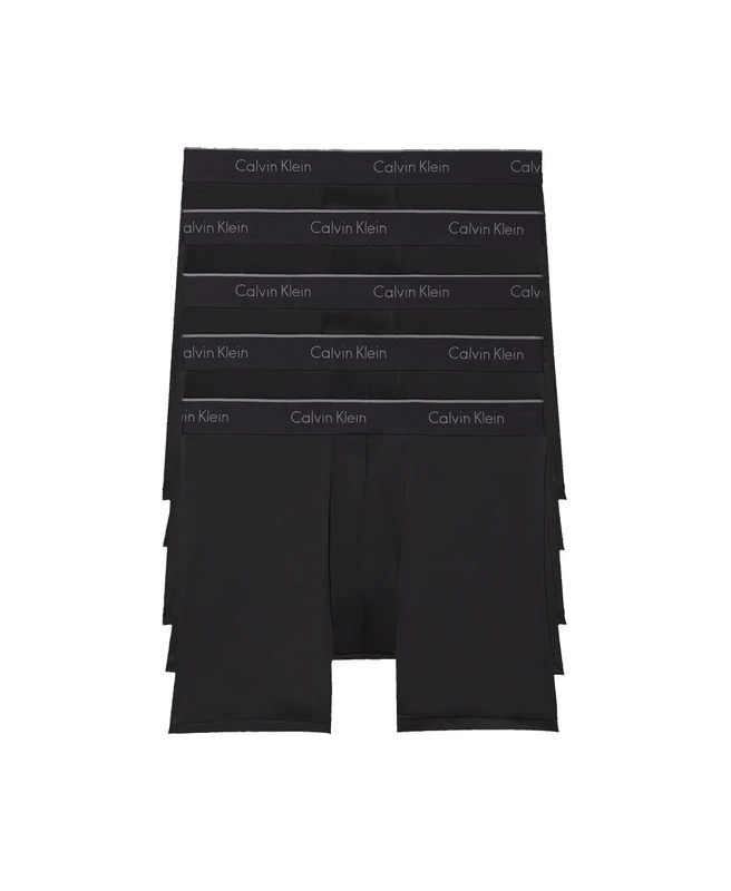 Calvin Klein Men's Micro Stretch 5-Pack Boxer Brief, 5 Black, Small