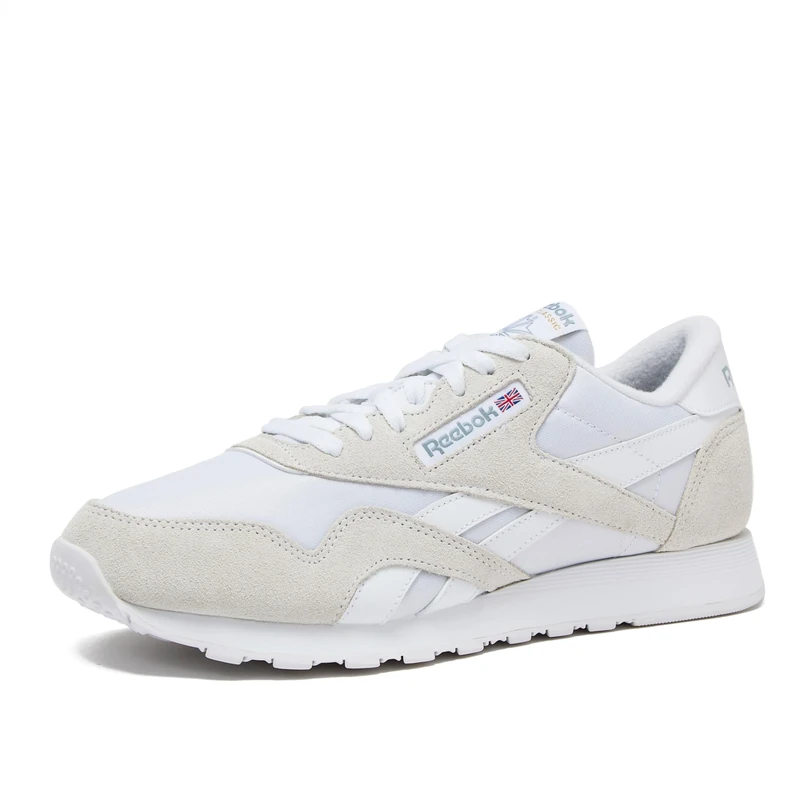 Reebok Womens CL Nylon Sneaker, FTWR White/FTWR White/FTWR White, 8 - Image 1