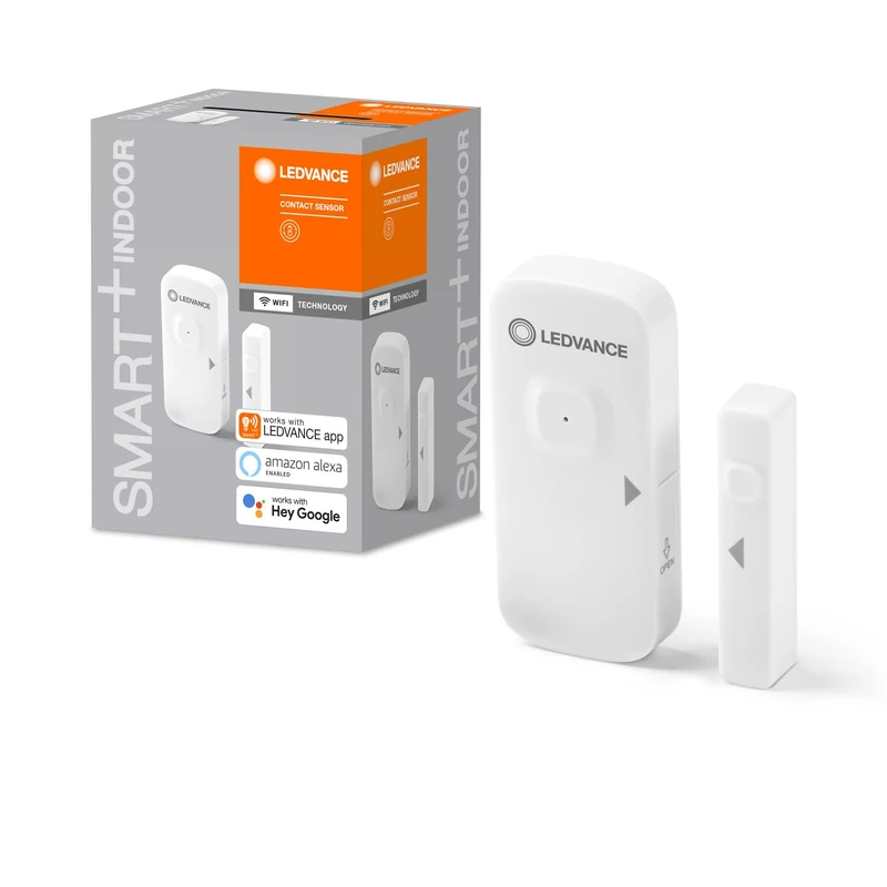 LEDVANCE SMART+ Contact Sensor with WiFi Technology to detect Open Doors and Windows, Control via Smartphone, Compatible with Alexa and Google, 4-Pack - Image 1
