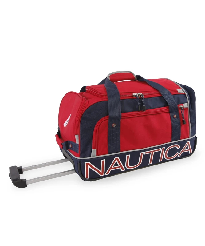 NAUTICA Submariner 22" Rolling Duffel, RED/Navy, RED/Navy, Submariner 22" Rolling Duffel - Image 1