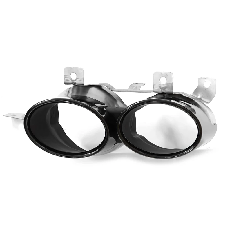 Audi 4M0071762A Tailpipe Trim Right Black Chrome-Plated Exhaust Trim Only for SQ7 (4M) with Single Tail Pipe Left and Right