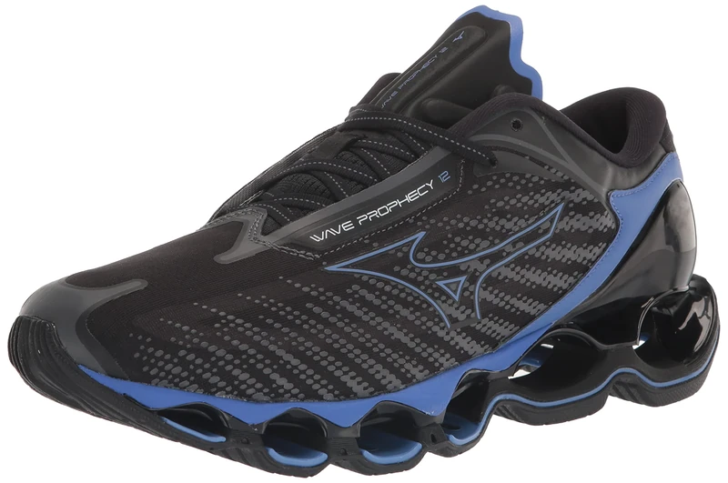 Mizuno Mens Wave Prophecy 12 Water Shoe, Black Oyster-Blue Ashes, 11.5