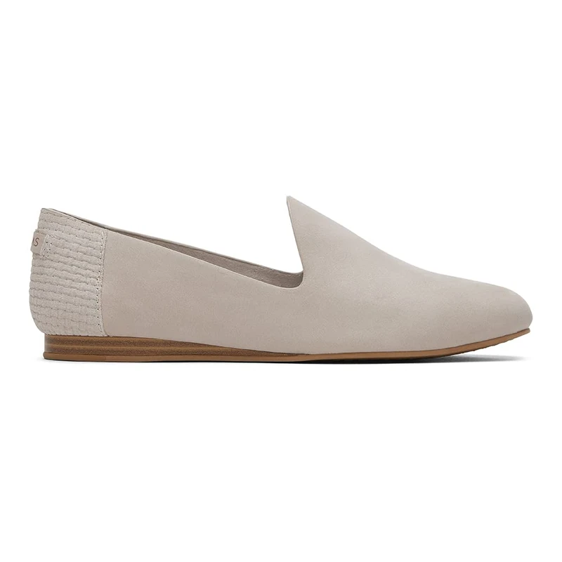 TOMS Women's Darcy Flat, Pebble Grey/Embossed