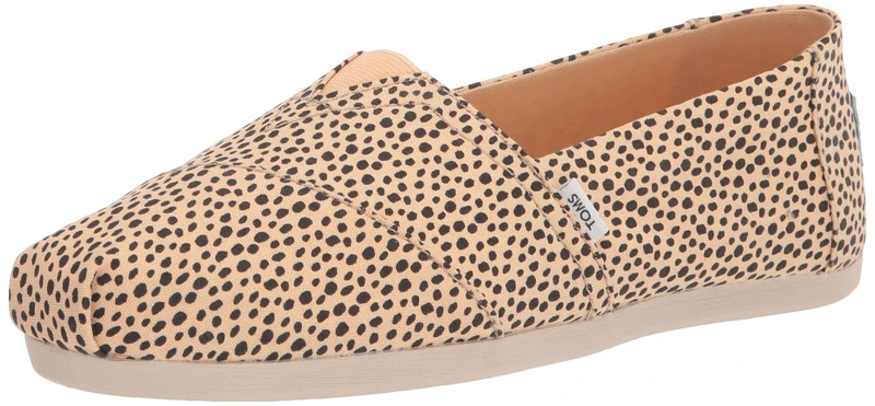 TOMS Women's Alpargata Print Loafer Flat, Honey Beige Mini Cheetah, 4 UK