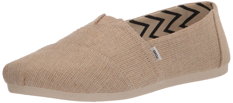 TOMS Eco-Friendly Espadrilles, Sustainable Canvas & Jute, Recycled Cotton, Comfort Insole Natural