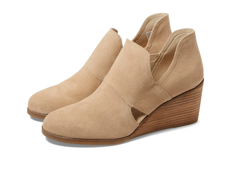 TOMS Women's Kallie Cutout Suede Boot, Oatmeal