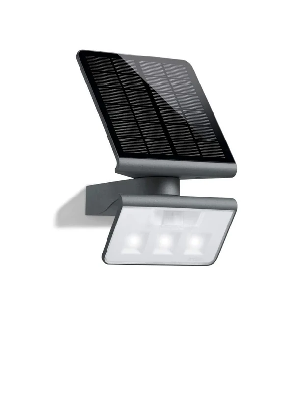 Steinel XSolar L-S Solar Outdoor Light Anthracite, Motion Sensor Wall Light, Adjustable Garden Lamp, 2500 mAh Battery