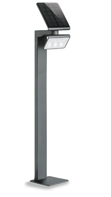 Steinel XSolar GL-S LED Garden Light Anthracite, Solar Pathway Light, Motion Sensor, Warm White LED Light, 2500 mAh Battery