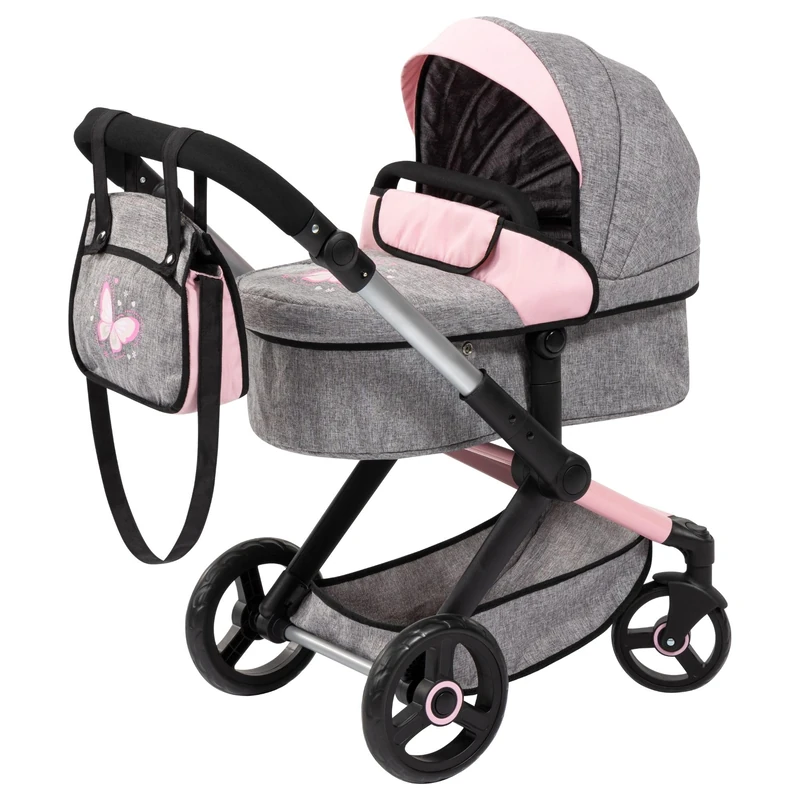 Bayer Design Xeo Doll's Pram - Reversible Handle & Bag