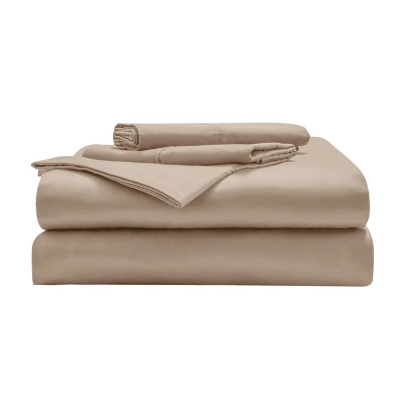 Miracle Made Extra Luxe Bed Sheets Set – Sand, King – 4 Piece Bed Sheet Set Infused with Natural Silver, 500 Thread Count USA-Grown Cotton Sheets, Ultra-Breathable, Extra Soft Bedding Set