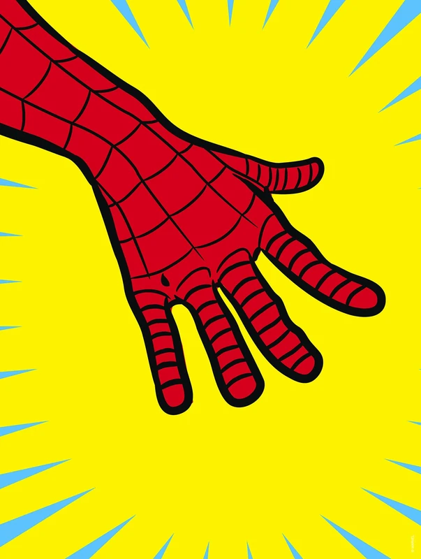Komar Wall Picture Marvel PowerUp Spider-Man Hand Size: 30 x 40 cm