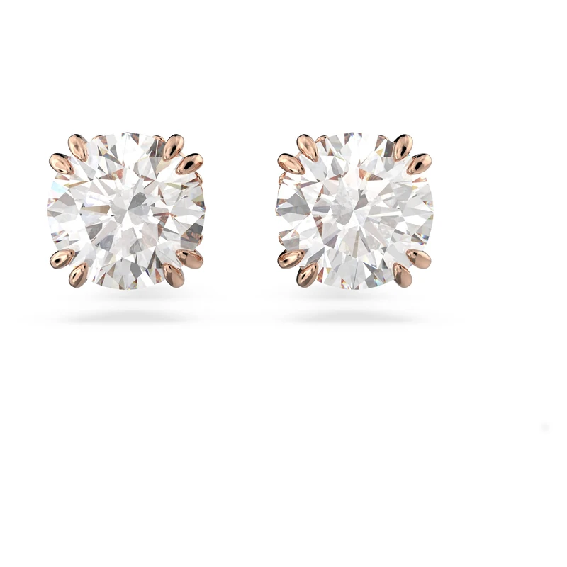 Swarovski Constella Earrings, White Brilliant Cut Crystals in a Rose Gold Tone Plated Setting, from the Constella Collection