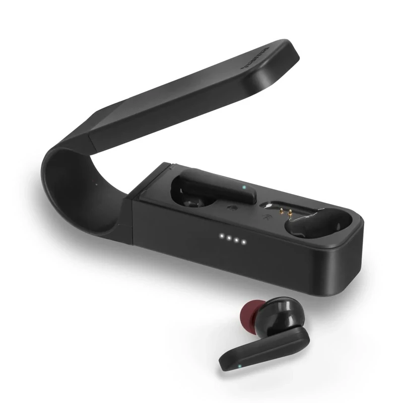 Hama Spirit Pocket Bluetooth Headphones (True Wireless Headset, Wireless Headphones with Charging Box, In-Ear Headphones) Black