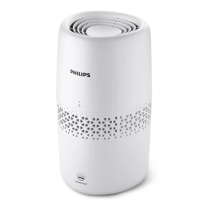 Philips Evaporative Humidifier 2000 Series - Hygienic Humidification, 99.97% Less Bacteria, 2L Water Reservoir, 190 ml/h, for Rooms up to 31 m², Ultra Quiet (32 dB), Auto Shut-Off, White (HU2510/10)