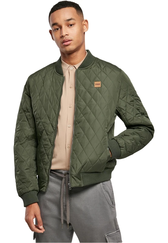 Urban Classics Bomber jacket -3XL- Diamond Quilt Nylon Jacket olive Green