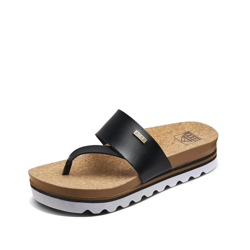 Reef WOMENS SANDALS, CUSHION SOL HI, BLACK/TAN, 9 UK - Image 1