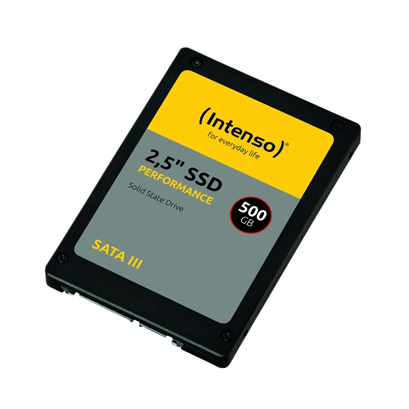 Intenso Internal 2.5" SSD SATA III Performance, 500 GB, 550 MB/s, solid state drive Black