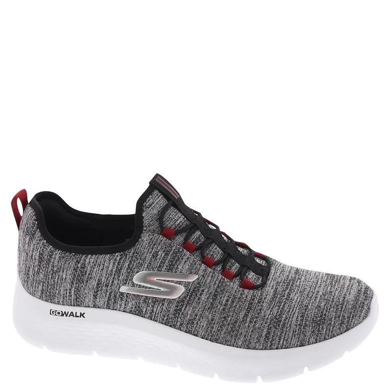 Skechers Men's Gowalk Flex-Athletic Slip-On Casual Walking Shoes with Air Cooled Foam Sneakers, White/Black 2, 7.5 - Image 1