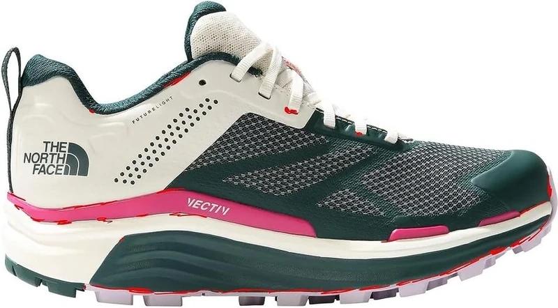 The North Face Vectiv Enduris Futurelight Trail Running Shoe Ponderosa Green/Gardenia White 9