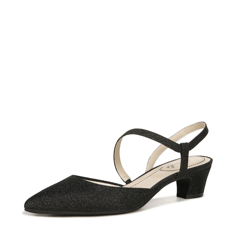 LifeStride Women's, Minimalist Pump, Black Sparkle, 7 UK