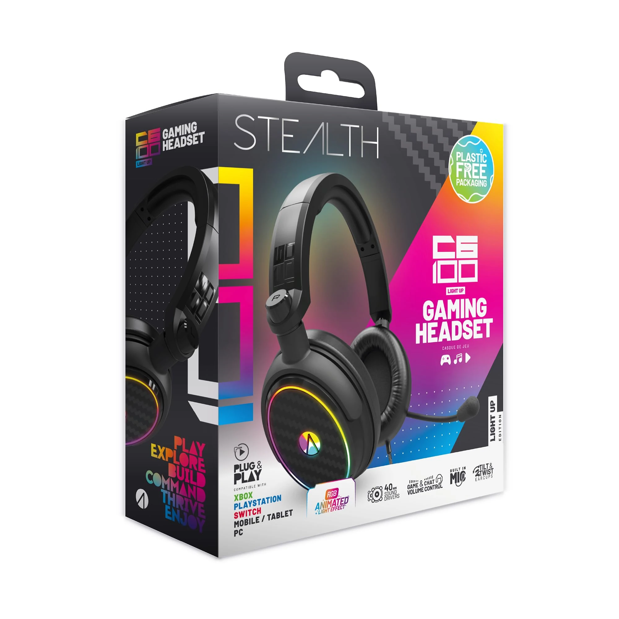 STEALTH C6-100 Gaming Headset Range (LED)