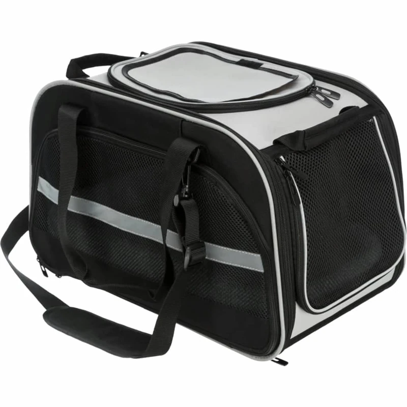 TRIXIE Home and carry bag Valery, 29 × 31 × 49 cm, black/grey