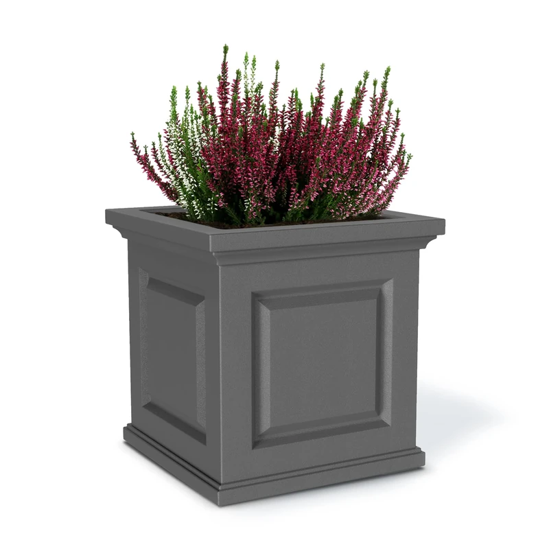 Mayne Nantucket 16x16 Planter - Graphite Grey