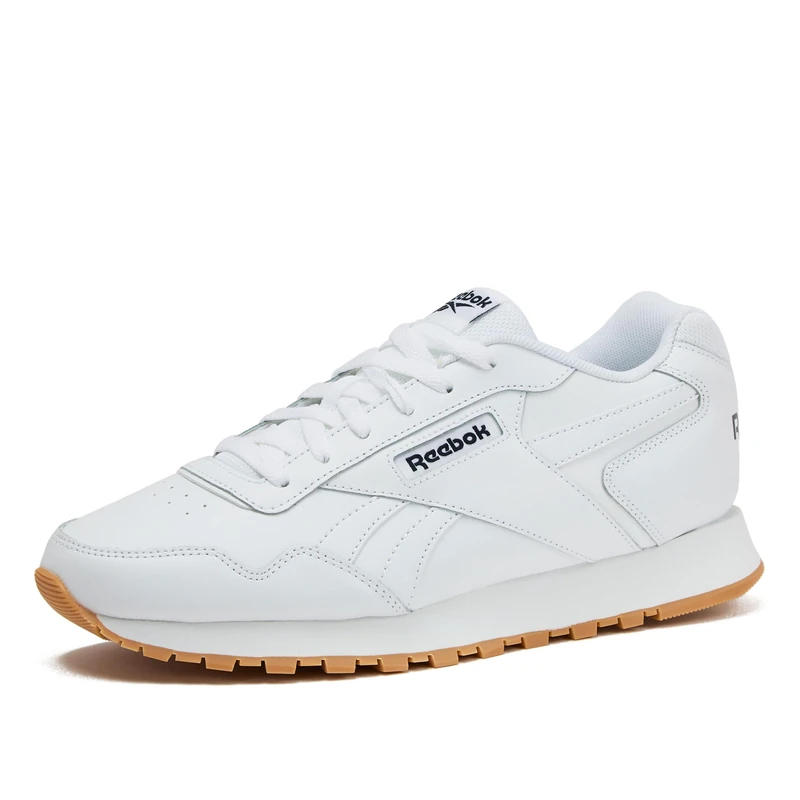 Reebok Mens Ventilator Signature Leather Fashion Sneakers, White/Vector Navy/Gum, 8.5