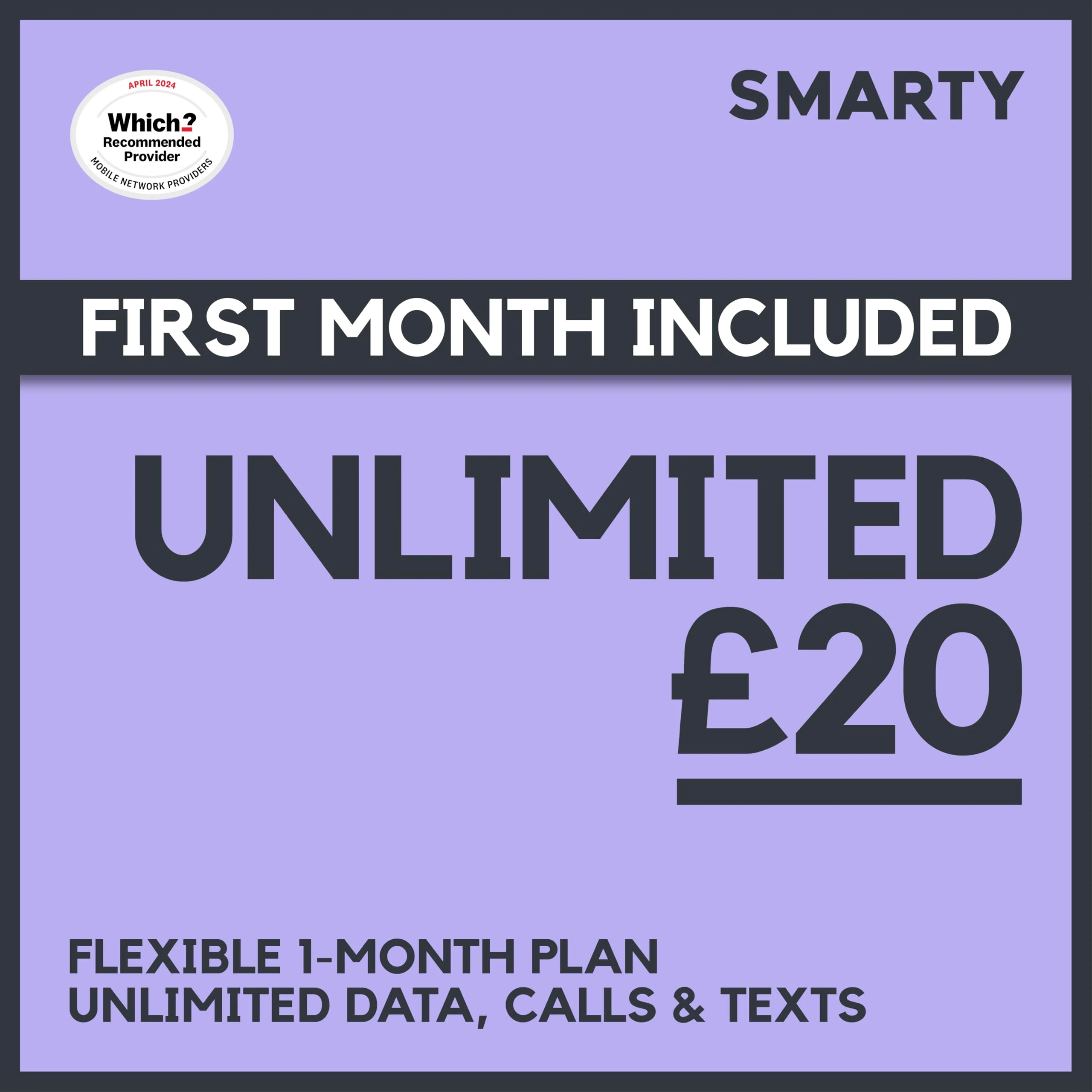SMARTY UNLIMITED Pre-loaded Pay As You Go SIM