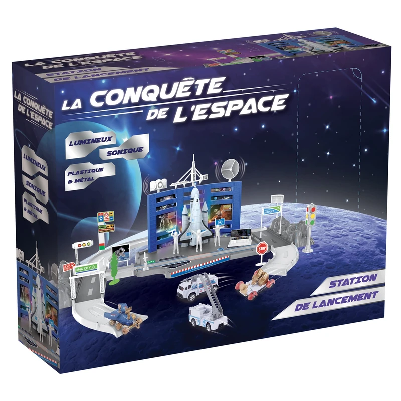 MGM 090511 Light and Sonic Shuttle Launcher Station Multi-Coloured Plastic and Metal from 3 Years Batteries Included 090511 Multi-Coloured