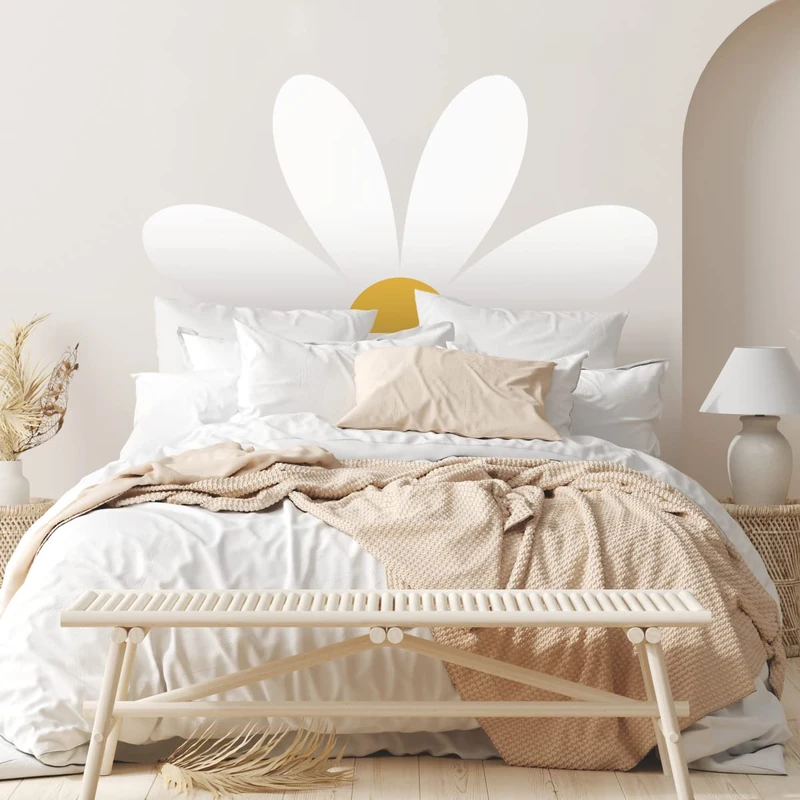 Giant Repositionable Sticker Daisy Headboard XXL - Image 1
