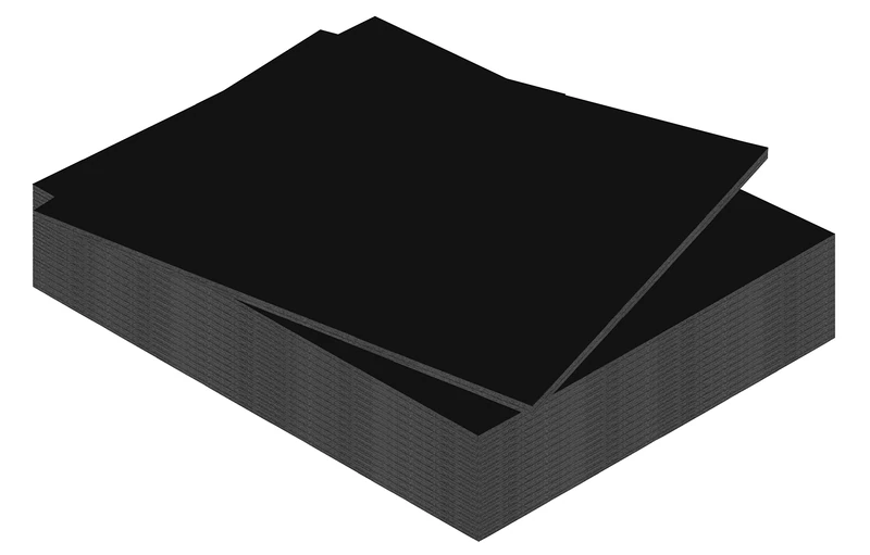 Kangaro Foam Board Black 50 x 70 cm - 5 mm - Pack of 15 - DIY for Crafts, Presentation, Model Making, Mounts