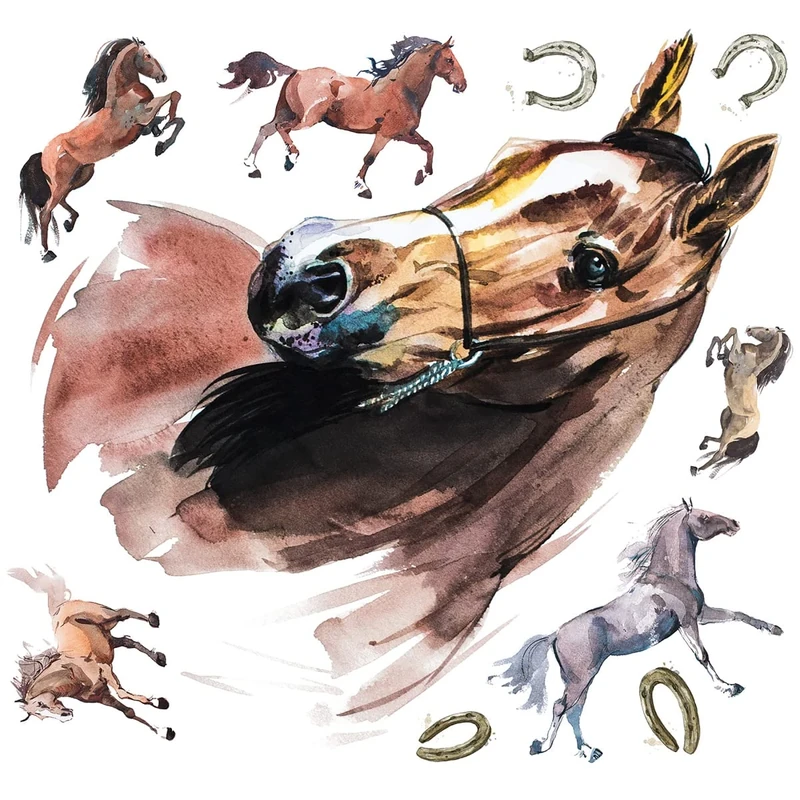 Giant Removable Wild Horses Sticker - Image 1