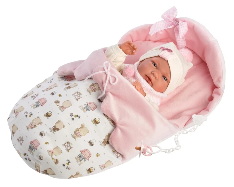Llorens 1073884 Nica Doll with Blue Eyes Vinyl Body 40 cm Pink - Image 1