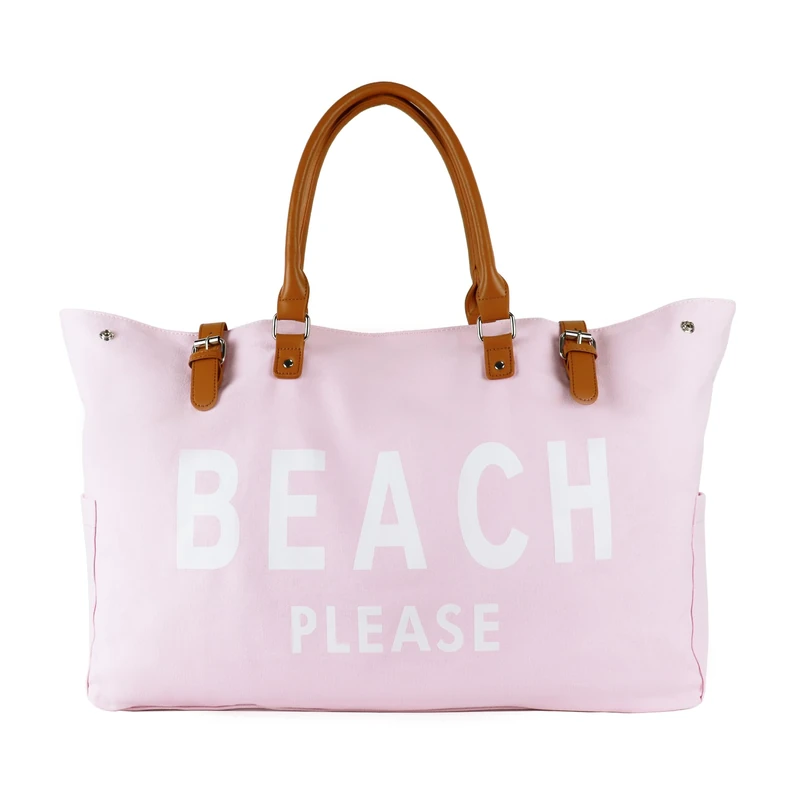 Beach Tote Bag for Women, Beach Please Bag Extra Large, Pink