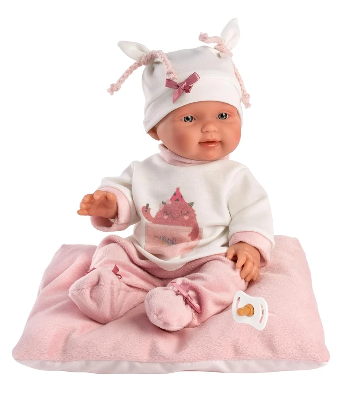 Llorens - RN Soft Touch Baby Cushion Good Monster 26 cm, Multicoloured (26312)