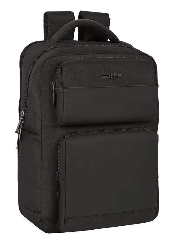 Safta - Backpack 2 Pockets Portable 15.6''+USB Business Black 31X44X13Cm, Multicolor (642200377)