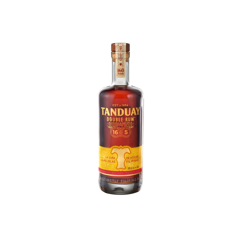 Tanduay Double Dark Rum - Award Winning Asian Premium Rum - 70cl, 40% ABV - Aged in Ex-Bourbon Barrels for 2 Years - Best Served Neat or With a Premium Mixer