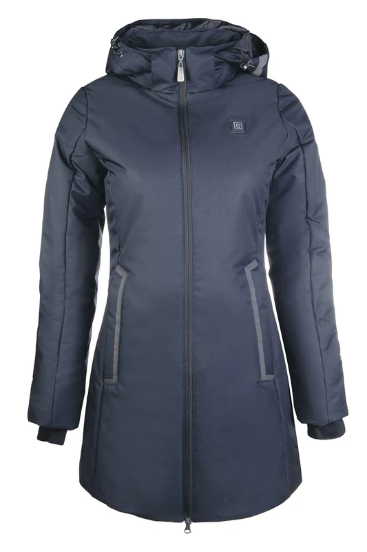 HKM Women's Elegant Style Heating Coat, Deep Blue, L - Image 1