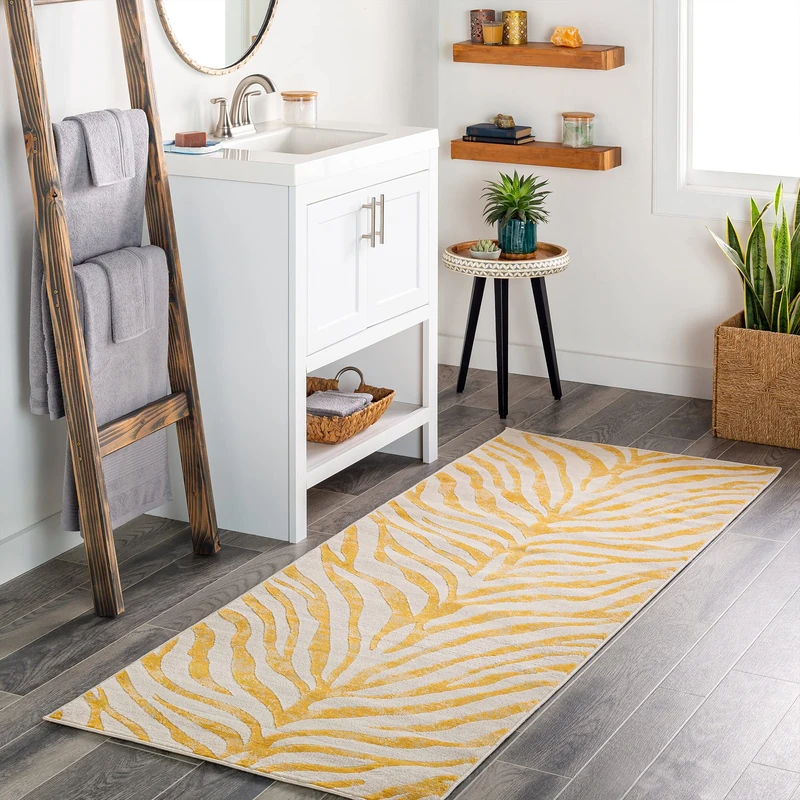 Livabliss Luanda Geometric Rug - Scandi Runner Rugs Living Room 80x220 cm, Hallway, Kitchen - Neutral, Patterned Carpet Runners, Boho Style, Easy Care - Large Rug, Brown, Mustard, Taupe, Beige