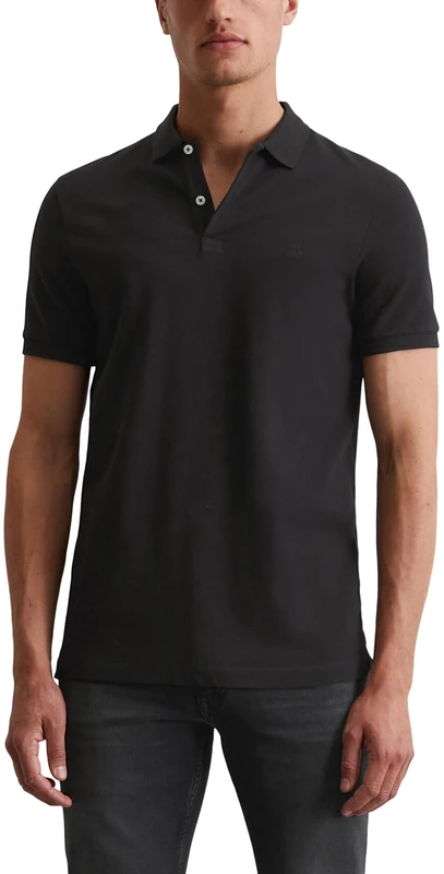 Marc OߴPolo Men's Regular Fit Organic Cotton Short Sleeve Polo Shirt, Black (Black), S