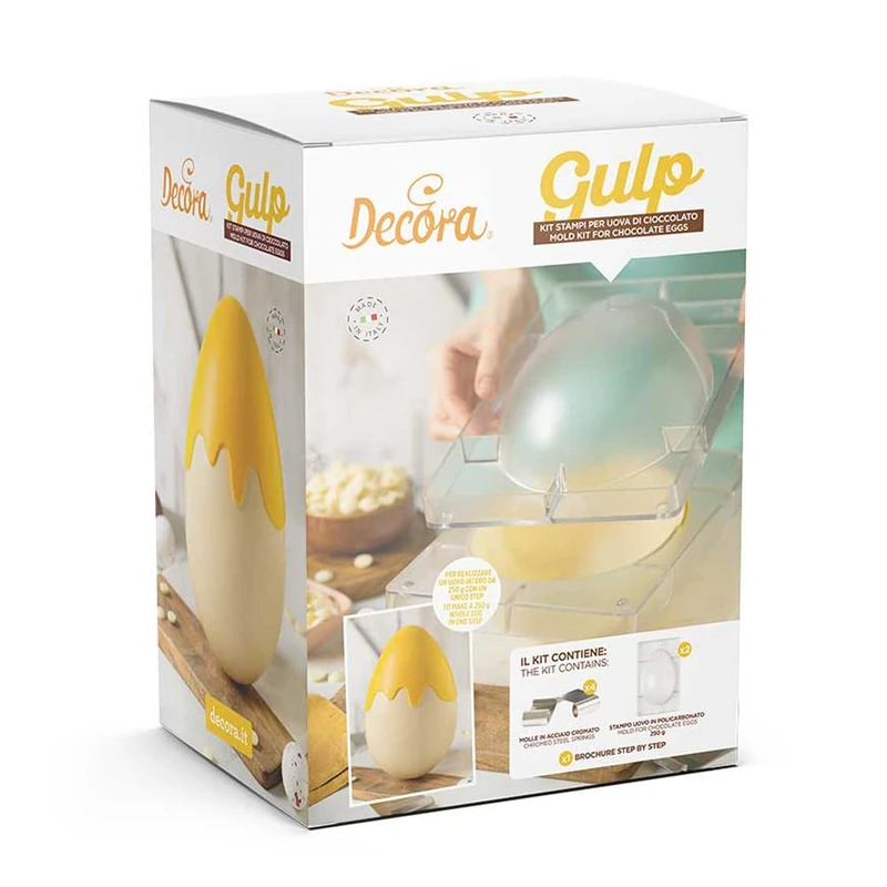 Decora 0050181 KIT Gulp 2 Egg Mold 250 G with 4 MOLLE