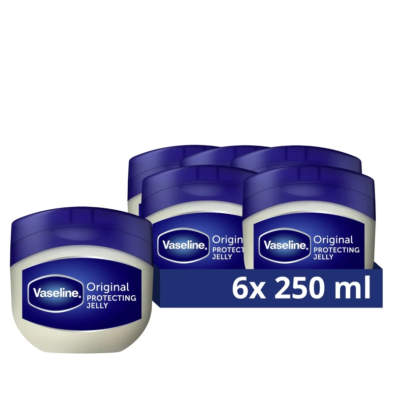 Vaseline Original Petroleum Jelly - 6 x 250ml for Dry Skin & Eczema